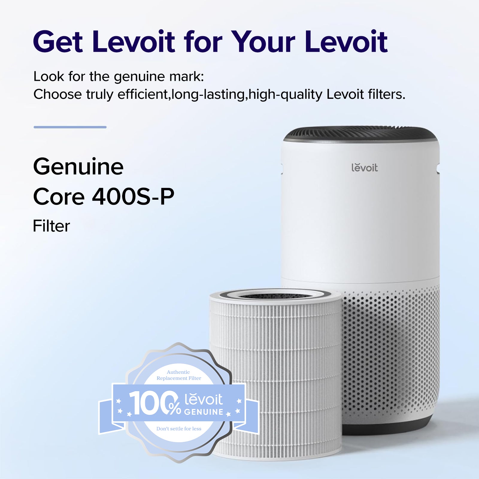 Levoit Core 400S HEPA 3-Stage Original Replacement Filter