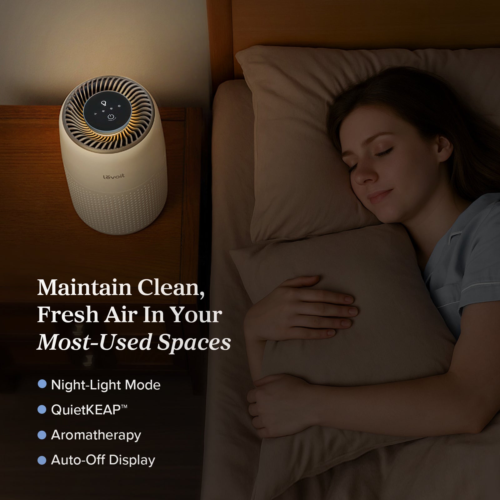 Levoit Core Mini Air Purifier with Night Light