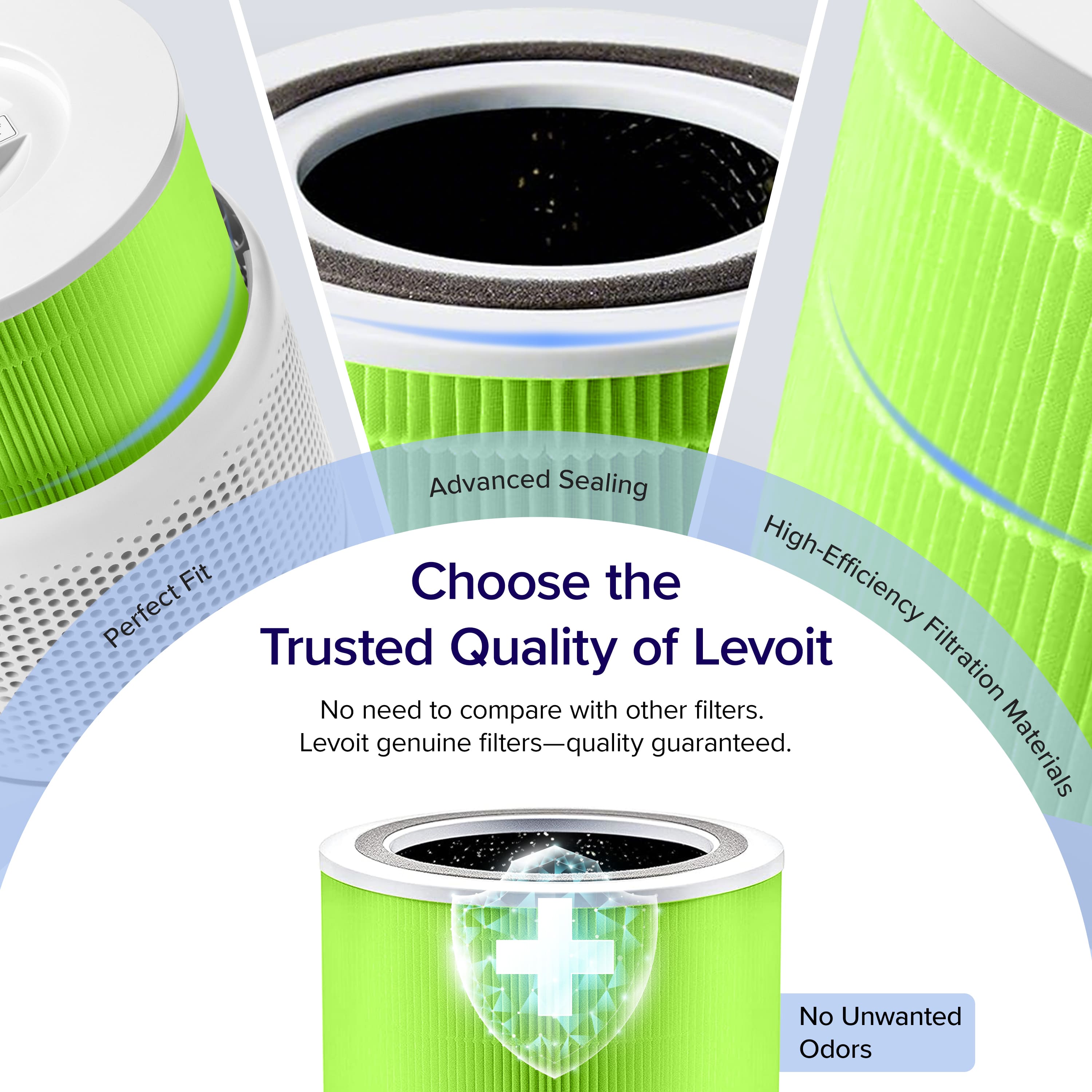 Levoit Core 300/300S HEPA 3-Stage Mold and Bacteria Replacement Filter