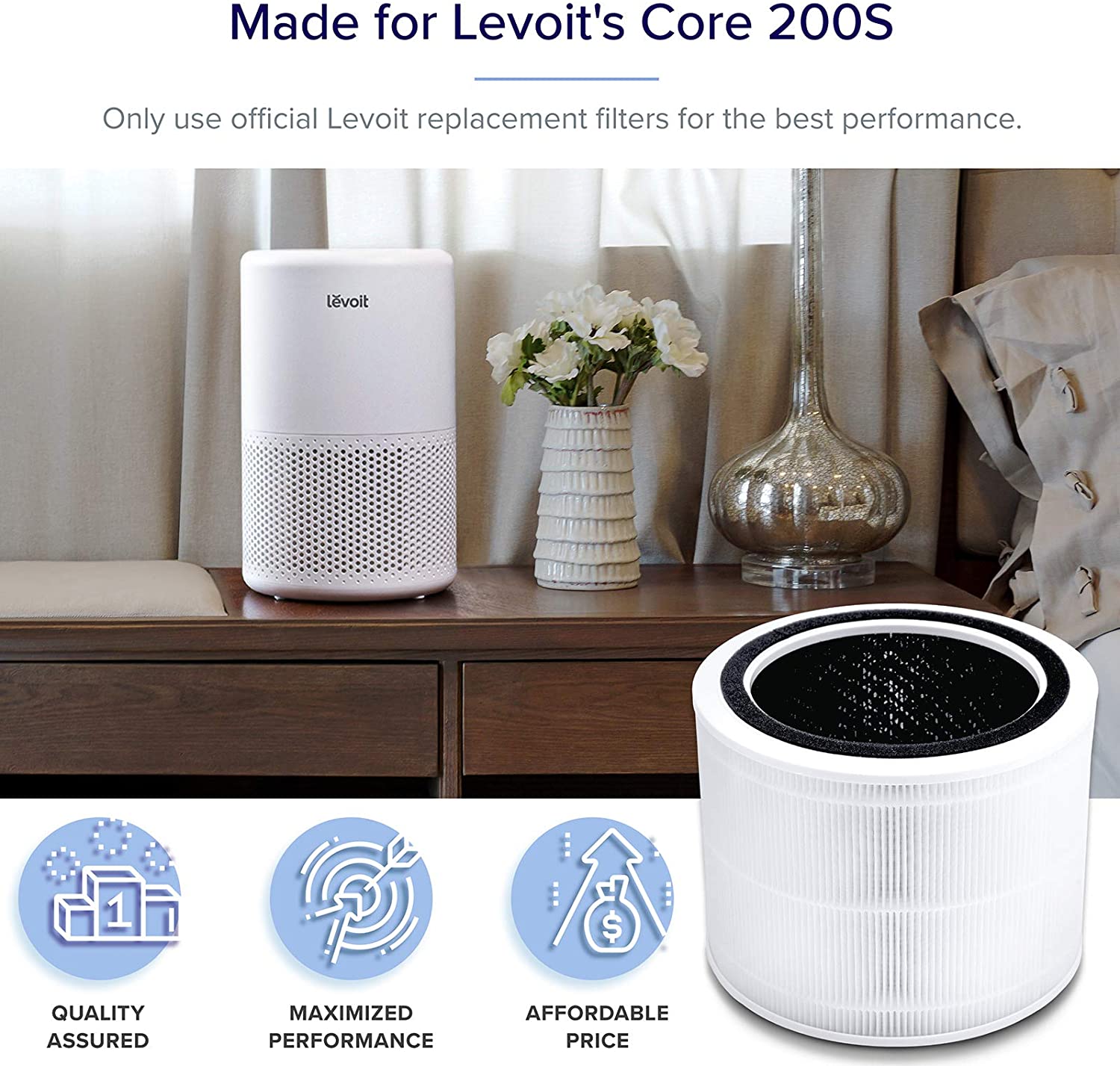 Levoit Core 200S HEPA 3-Stage Original Replacement Filter